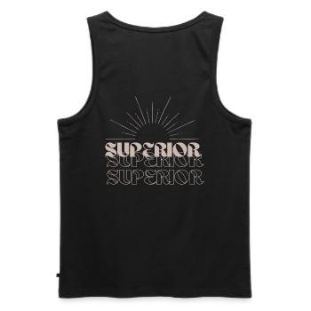 SUPERIOR DESIGN - Männer Premium Bio Tank Top - Schwarz - Hinten - AI Model Male 178 light (178cm)