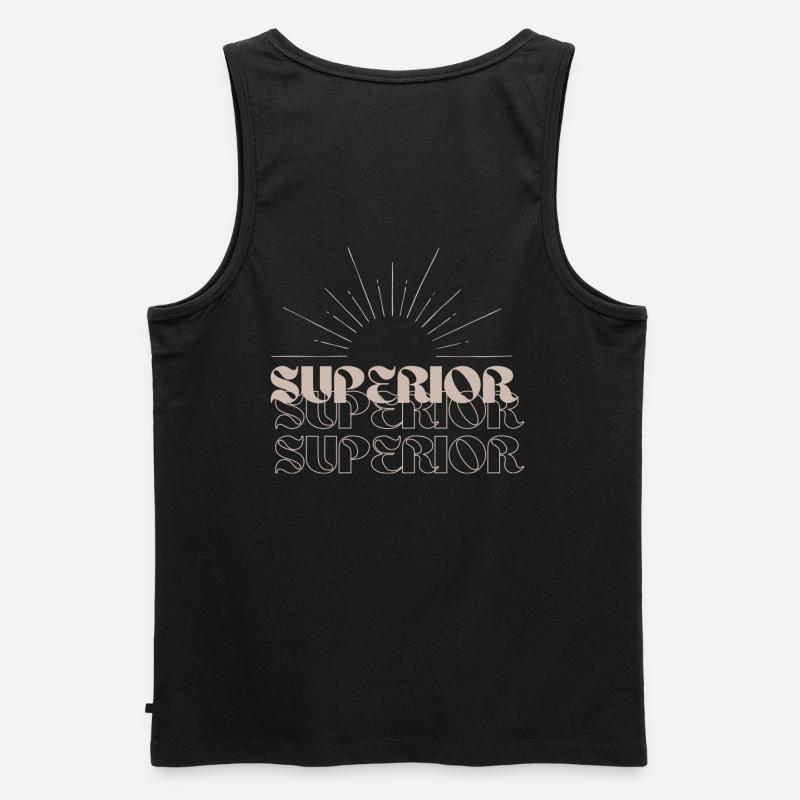 SUPERIOR DESIGN - Männer Premium Bio Tank Top - Schwarz