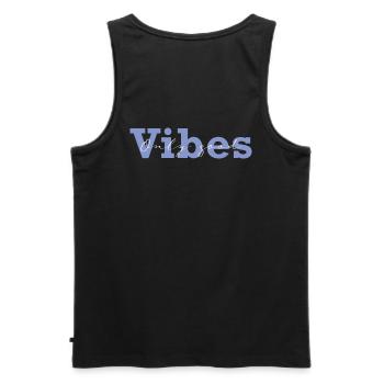 only good vibes hellgrau - Männer Premium Bio Tank Top - Schwarz - Hinten - AI Model Male 178 light (178cm)
