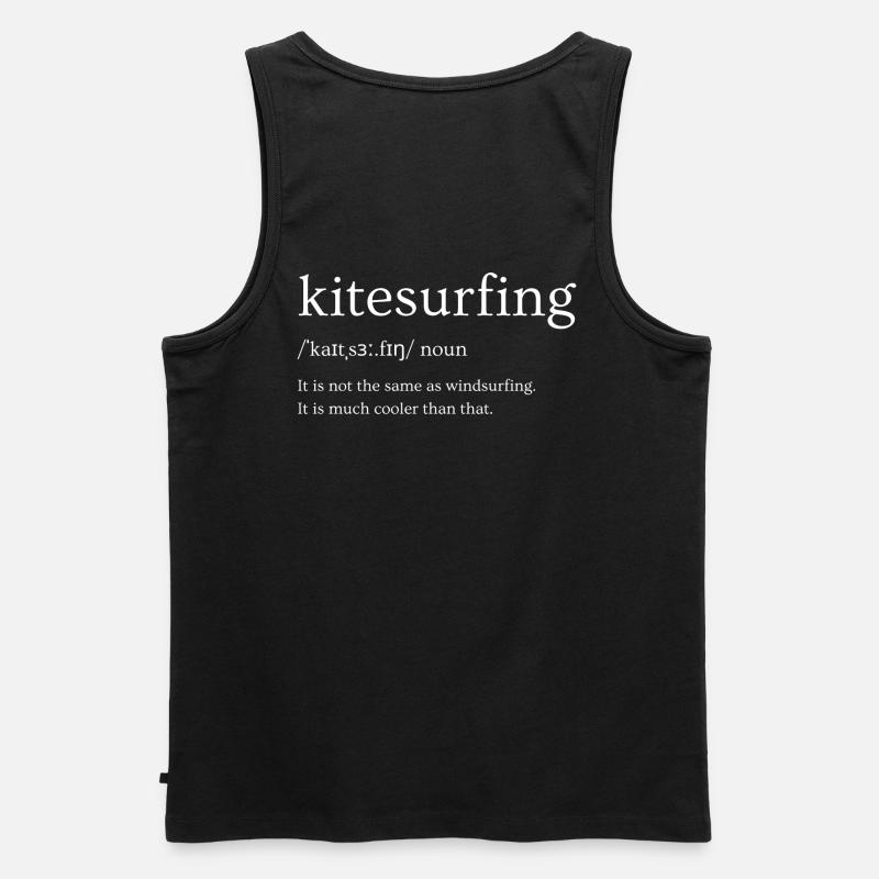 Fun Kitesurf Définition Design - Débardeur bio Premium Homme - noir