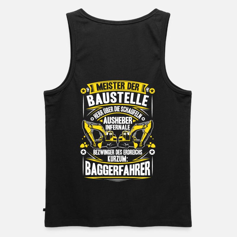 Baggerfahrer Baggerführer Baugeräteführer Bagger - Männer Premium Bio Tank Top - Schwarz