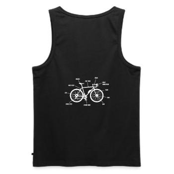 Pièces de vélo anatomie, cyclistes cyclistes Cyclisme - Débardeur bio Premium Homme - noir - Dos - AI Model Male 178 light (178cm)