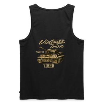 Panzer Tiger, WW2, PzKpfw VI, Armee Geschichte - Männer Premium Bio Tank Top - Schwarz - Hinten - AI Model Male 178 light (178cm)