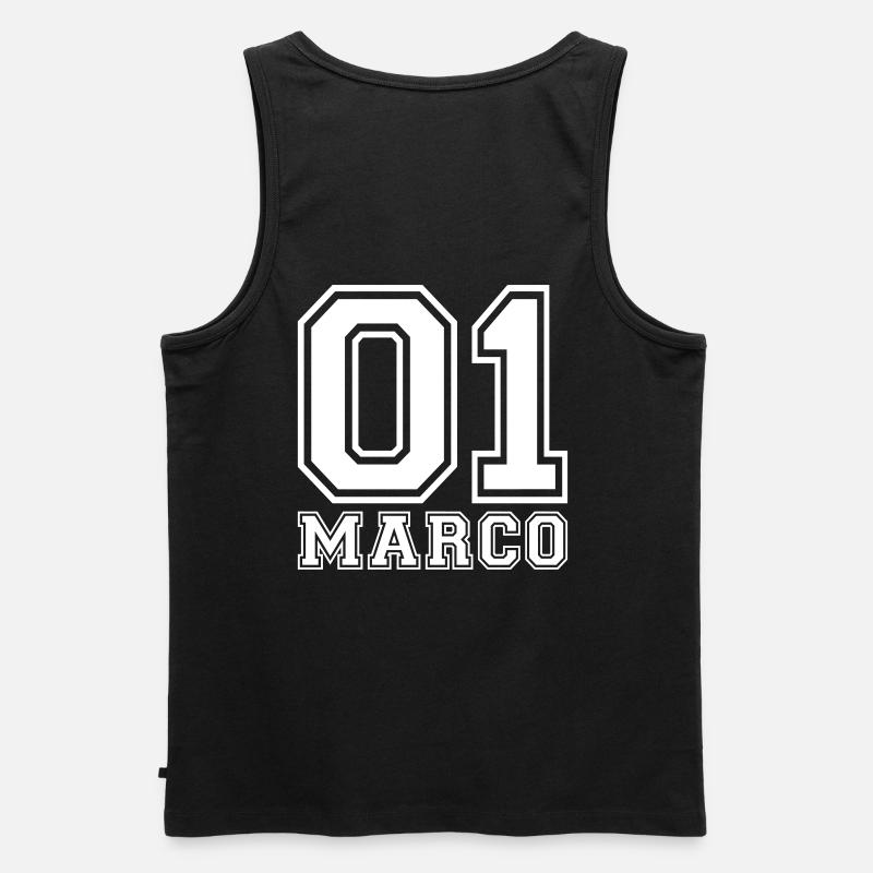 Marco - Name - Männer Premium Bio Tank Top - Schwarz
