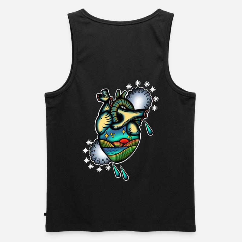 Landschaft - Männer Premium Bio Tank Top - Schwarz