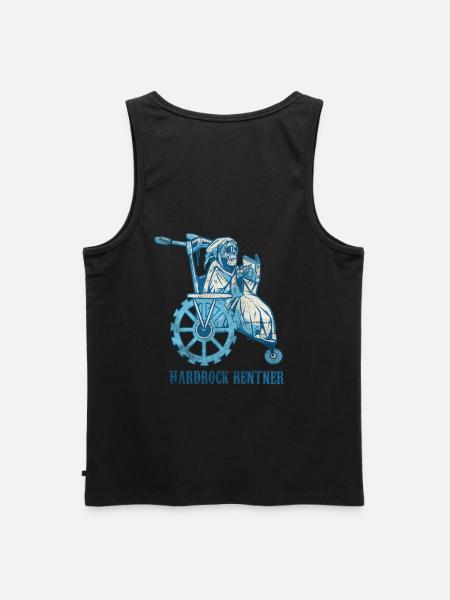 Heavymetal, Hardrock Rentner, Rock Musik, Skelett - Männer Premium Bio Tank Top - Schwarz