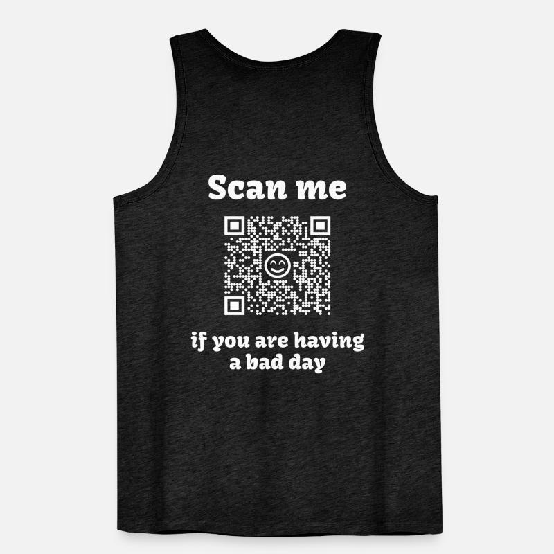 Code QR avec message sain Débardeur bio Premium Homme