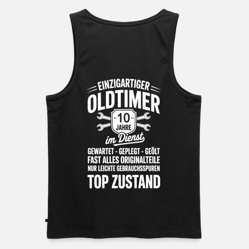 bester Mitarbeiter - Oldtimer Mechaniker - Männer Premium Bio Tank Top - Schwarz
