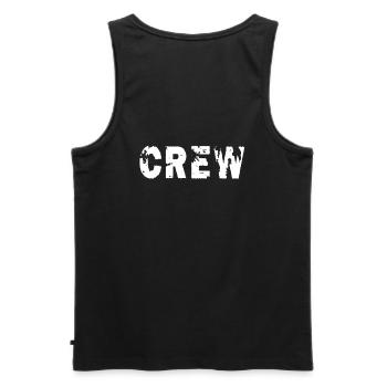 Crew Staff Mannschaft Team Techniker Festival - Männer Premium Bio Tank Top - Schwarz - Hinten - AI Model Male 178 light (178cm)