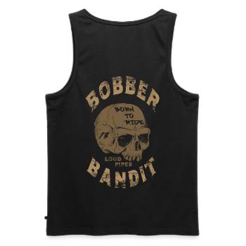 Bobber Bandit Gold - Männer Premium Bio Tank Top - Schwarz - Hinten - AI Model Male 178 light (178cm)
