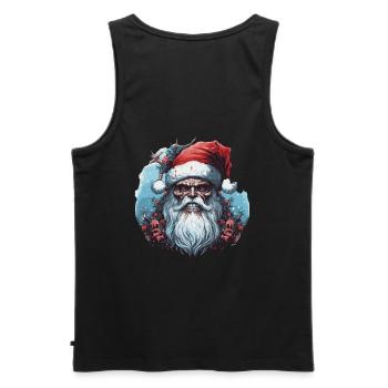 Père Noël Kraus 3 - Débardeur bio Premium Homme - noir - Dos - AI Model Male 178 light (178cm)