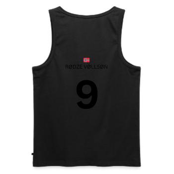 RODZEVOLLSON - Männer Premium Bio Tank Top - Schwarz - Hinten - AI Model Male 178 light (178cm)
