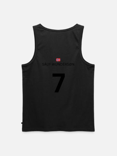 SAUFWUNDERSON - Männer Premium Bio Tank Top - Schwarz