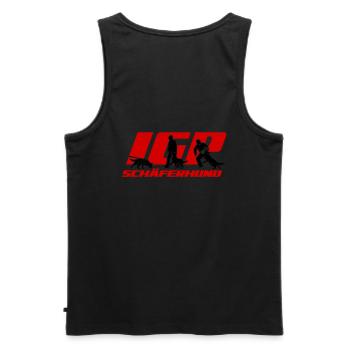 IGP Edition 2022 Schäferhund - Männer Premium Bio Tank Top - Schwarz - Hinten - AI Model Male 178 light (178cm)