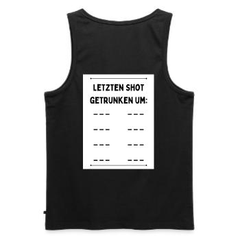 Letzten Shot getrunken - Männer Premium Bio Tank Top - Schwarz - Hinten - AI Model Male 178 light (178cm)
