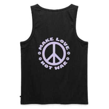 MAKE LOVE NOT WAR - Men's Premium Organic Tank Top - black - Back - AI Model Male 178 light (178cm)