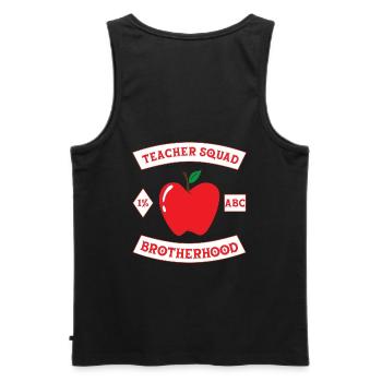 Funny teacher squad brotherhood appreciation gift - Débardeur bio Premium Homme - noir - Dos - AI Model Male 178 light (178cm)