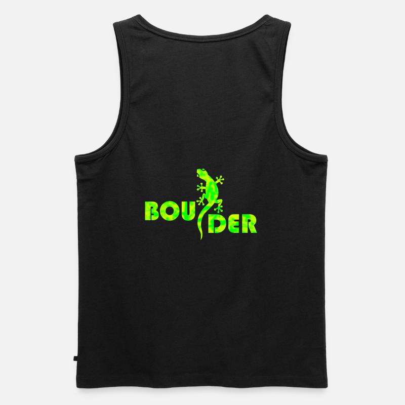 boulder bouldern boulderer boulding - Débardeur bio Premium Homme - noir