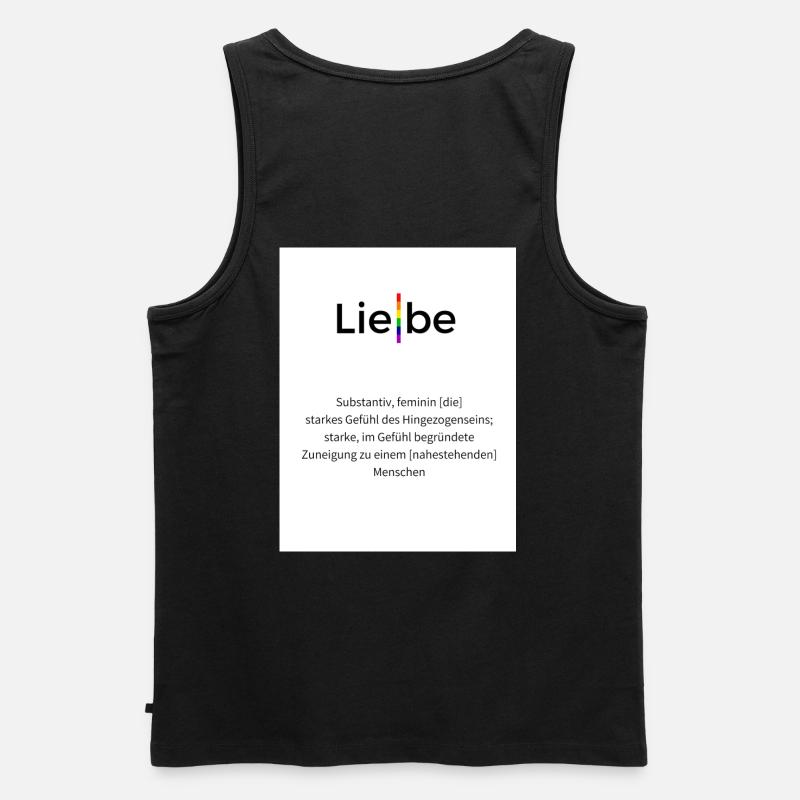 Liebe - Männer Premium Bio Tank Top - Schwarz