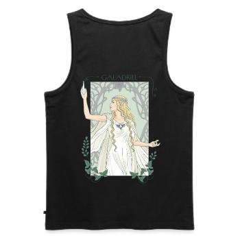 Le Seigneur Des Anneaux Motif Galadriel - Débardeur bio Premium Homme - noir - Dos - AI Model Male 178 light (178cm)