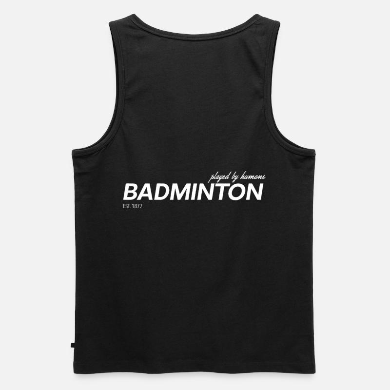 Badminton - Männer Premium Bio Tank Top - Schwarz