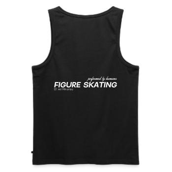 Figure Skating - Männer Premium Bio Tank Top - Schwarz - Hinten - AI Model Male 178 light (178cm)
