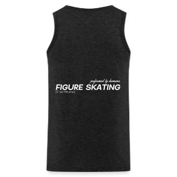 Figure Skating - Men's Premium Organic Tank Top - charcoal grey - Back - Alexander (188cm)