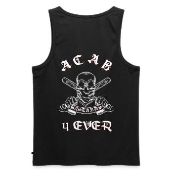 ACAB 1312 - Männer Premium Bio Tank Top - Schwarz - Hinten - AI Model Male 178 light (178cm)