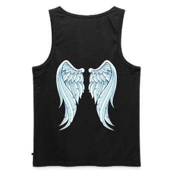Angelwing's funny gift idea Angel Wings - Men's Premium Organic Tank Top - black - Back - AI Model Male 178 light (178cm)