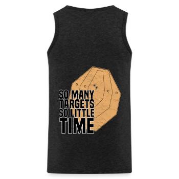 So many targets - Men's Premium Organic Tank Top - charcoal grey - Back - Alexander (188cm)