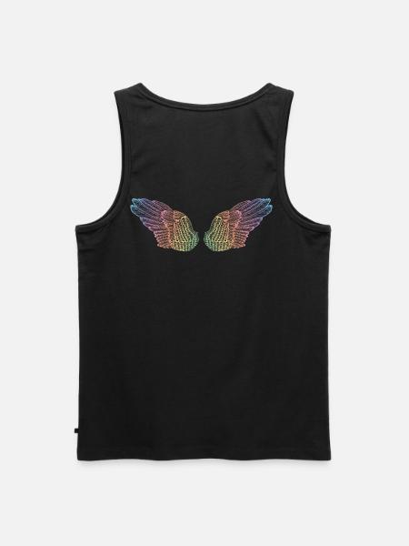 rainbow wings flight mode - Men's Premium Organic Tank Top - black