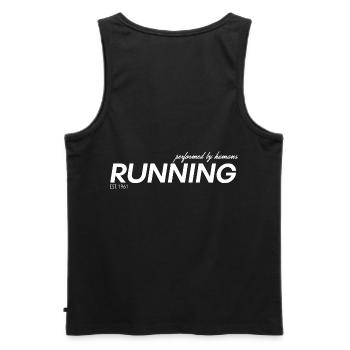 Running - Männer Premium Bio Tank Top - Schwarz - Hinten - AI Model Male 178 light (178cm)