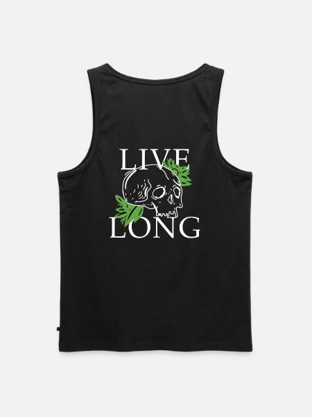 Live Long - Skull - Men's Premium Organic Tank Top - black