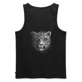 skaliert - Männer Premium Bio Tank Top - Schwarz - Hinten - AI Model Male 178 light (178cm)
