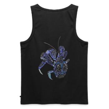 Palm thief blue crab Birgus latro hermit kre - Men's Premium Organic Tank Top - black - Back - AI Model Male 178 light (178cm)