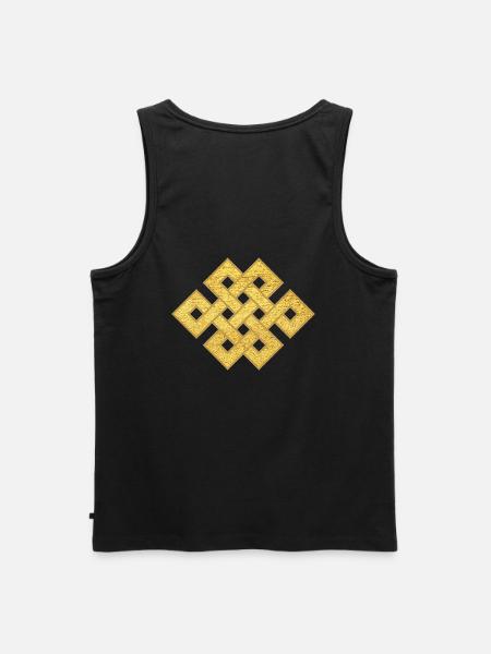 Endeløs knude Symbol Forbindelse Buddhistisk Beskyttelse - Herre Premium økologisk tanktop - sort