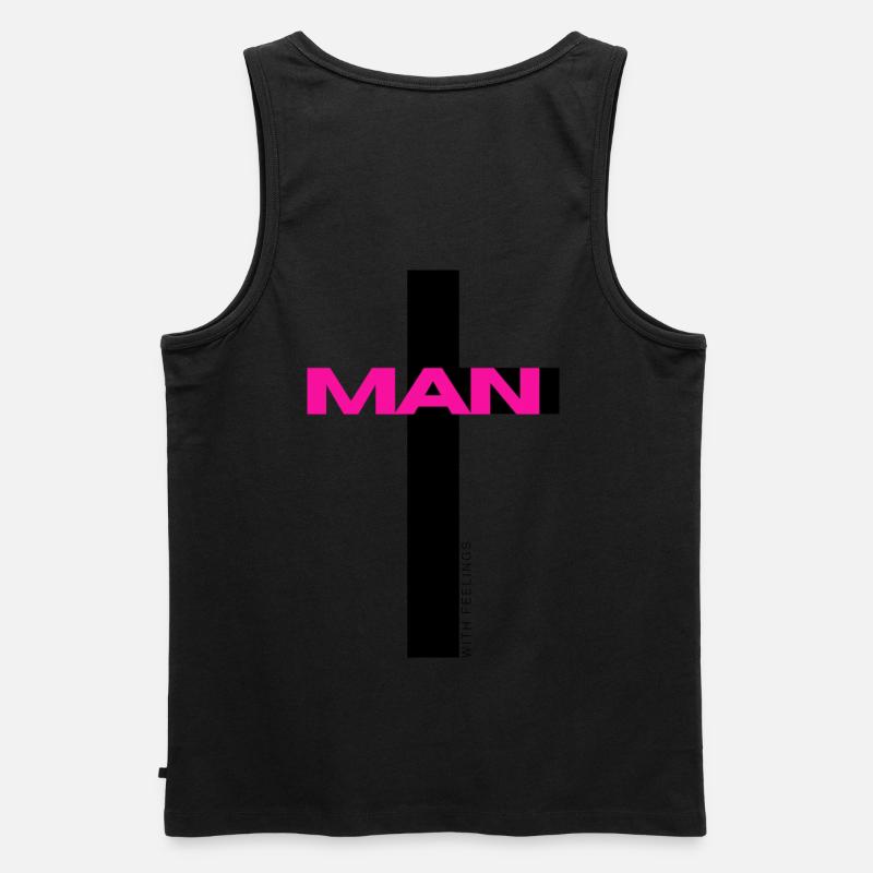 Man with feelings - Männer Premium Bio Tank Top - undefined
