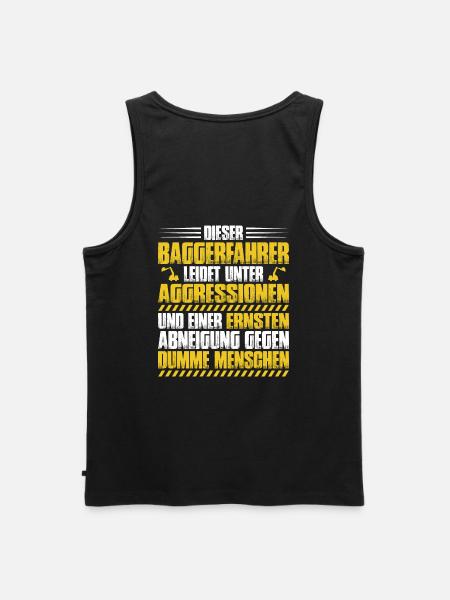 Baggerfahrer Baggerführer Bagger Geschenk - Männer Premium Bio Tank Top - Schwarz