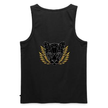 Gold panther - Débardeur bio Premium Homme - noir - Dos - AI Model Male 178 light (178cm)