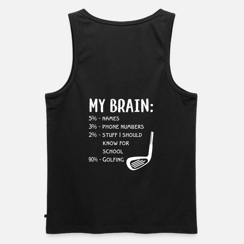 Golfer Golf - Männer Premium Bio Tank Top - Schwarz