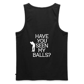 Golfer Golf - Männer Premium Bio Tank Top - Schwarz - Hinten - AI Model Male 178 light (178cm)