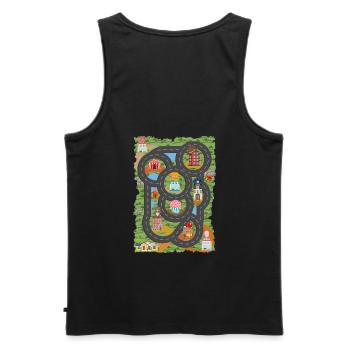 Auto Play Shirt, Vatertag Geschenk - Männer Premium Bio Tank Top - Schwarz - Hinten - AI Model Male 178 light (178cm)