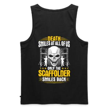 Scaffolding Scaffolding Scaffolder Gift - Men's Premium Organic Tank Top - black - Back - AI Model Male 178 light (178cm)