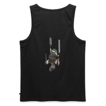 Drunk Humor Party Drunk Raccoon Party - Débardeur bio Premium Homme - noir - Dos - AI Model Male 178 light (178cm)