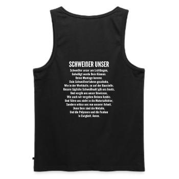 Schweißer Unser Schweißen Schweißerei Geschenk - Männer Premium Bio Tank Top - Schwarz - Hinten - AI Model Male 178 light (178cm)