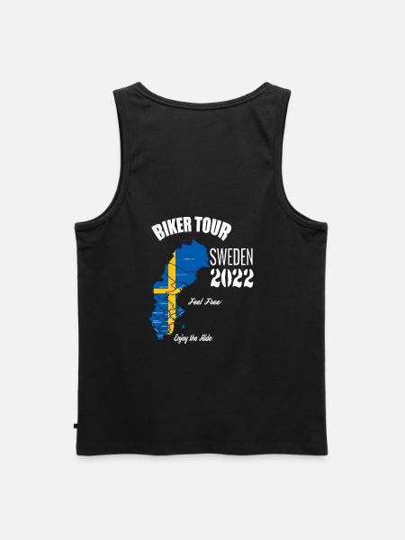 Biker Tour 2022 Sweden Motorcycle Tour Holiday - Ekologisk premium tanktopp herr - svart