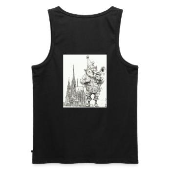 Köln Alaaf , clown trompete Narren Kunst Karneval - Männer Premium Bio Tank Top - Schwarz - Hinten - AI Model Male 178 light (178cm)