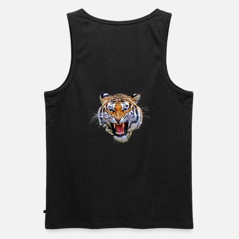 Tiger tg835 - Männer Premium Bio Tank Top - Schwarz