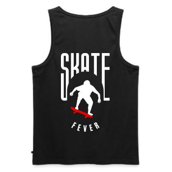 Skateboard und Skater Design. Im Collen design - Männer Premium Bio Tank Top - Schwarz - Hinten - AI Model Male 178 light (178cm)