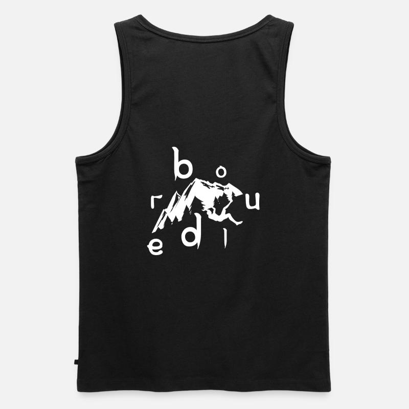 bouldern boulderer boulding - Männer Premium Bio Tank Top - Schwarz